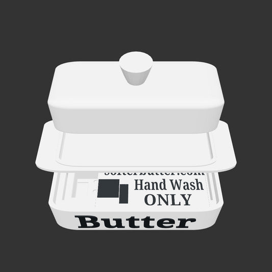 White Heated Butter Warmer Dish