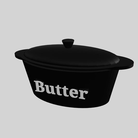 Black Heated Butter Warmer Dish