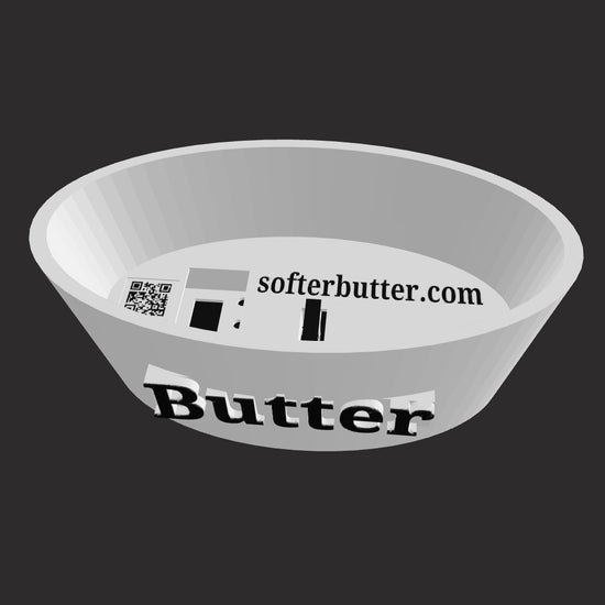 White Heated Butter Warmer Dish