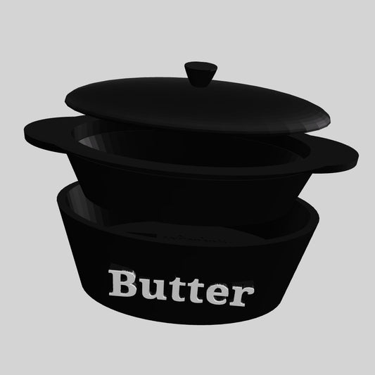 Black Heated Butter Warmer Dish