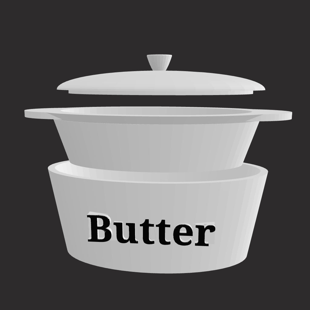 White Heated Butter Warmer Dish